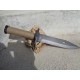 Couteau de Combat Lame Acier 3Cr13 Manche Abs Tan Etui Nylon CBR370 - Livraison Gratuite