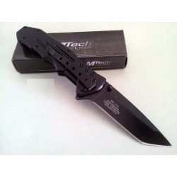 Couteau Mtech Tactical Tanto Lame Acier 440 Manche Acier Linerlock Clip MT378 - Livraison Gratuite