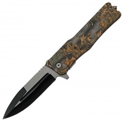 Lot de 10 Couteaux Tactical Camo A/O Abs Handle Stainless Blade Linerlock CN300513CM - Livraison Gratuite