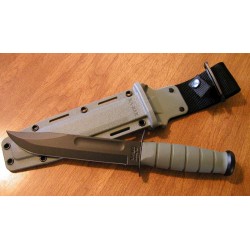 Couteau Ka-Bar Fighting Knife Green Acier Carbone 1095 Manche Kraton Made In USA KA5011 - Livraison Gratuite