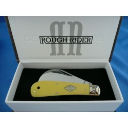 Couteau Serpette Rough Rider Hawkbill Carbon Yellow Manche Abs Lame Acier T10 RR1734 - Livraison Gratuite