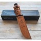 Couteau KA-BAR Army Fighting Knife Lame Carbone 1095 Serr Manche & Etui Cuir Made USA KA1219 - Livraison Gratuite