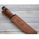 Couteau KA-BAR Army Fighting Knife Lame Carbone 1095 Serr Manche & Etui Cuir Made USA KA1219 - Livraison Gratuite