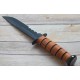 Couteau KA-BAR Army Fighting Knife Lame Carbone 1095 Serr Manche & Etui Cuir Made USA KA1219 - Livraison Gratuite