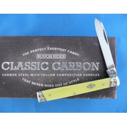 ﻿Couteau Rough Rider Classic Carbon Series Doctors Knife Lame Acier T10 Manche Yellow RR1732 - Livraison Gratuite