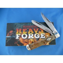 Couteau Canif Rough Rider Heavy Forge Trapper 2 Lames Acier Carbone Manche Os RR1976 - Livraison Gratuite