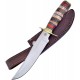 Couteau Frost Cutlery Bleeding Heart Bowie Lame Acier Inox Manche Os Etui Cuir FCW632BRB - Livraison Gratuite