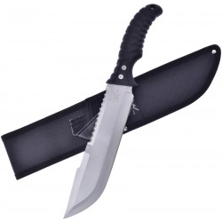 FTX34BK Couteau Frost Cutlery Bowie Stainless Blade Sawback Abs Handle Nylon Sheath - Livraison Gratuite