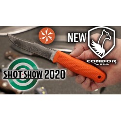 Couteau Condor Bushglider Knife Orange Acier Carbone 1095 Manche & Etui Abs Made El Salvador CTK395142HC - Livraison Gratuite