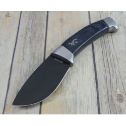 Couteau Browning Black Laminate Skinner Lame Acier Inox Manche Bois Etui Nylon BR0371 - Livraison Gratuite