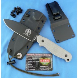 Couteau de Survie ESEE Laser Strike Acier 1095 Manche Green Micarta Etui Kydex USA ESLSP - Livraison Gratuite