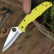 Couteau Spyderco Pacific Salt 2 Yellow Lame Acier H2 Manche FRN Lockback Clip Made In Japan SC91PYL2 - Livraison Gratuite