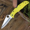 Couteau Spyderco Pacific Salt 2 Yellow Lame Acier H2 Manche FRN Lockback Clip Made In Japan SC91PYL2 - Livraison Gratuite