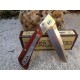 Couteau Roper Knives Buffalo Scout Lame Acier D2 Manche Bois Framelock Clip RP042 - Livraison Gratuite