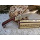 Couteau Roper Knives Buffalo Scout Lame Acier D2 Manche Bois Framelock Clip RP042 - Livraison Gratuite