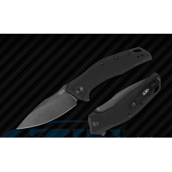 Couteau Zero Tolerance A/O Lame Acier CPM-20CV Manche G10 Linerlock Clip Made USA ZT0357BW - Livraison Gratuite