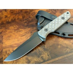 Couteau Spartan Blades Alala Lame Carbone 1095 Manche Green Micarta Made USA SBSL004BKGR - Livraison Gratuite