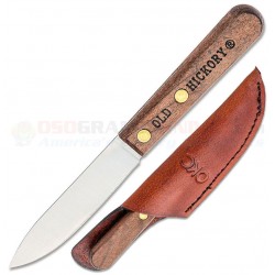 Couteau De Survie Old Hickory Bird and Trout Lame Carbone 1095 Manche Bois Etui Cuir USA OH7027 - Livraison Gratuite