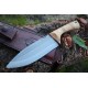 Couteau Bushcraft Condor Pictus Lame Acier Carbone 1095 Manche Bois Etui Cuir Made Salvador CTK394161HC - Livraison Gratuite