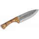 Couteau Bushcraft Condor Pictus Lame Acier Carbone 1095 Manche Bois Etui Cuir Made Salvador CTK394161HC - Livraison Gratuite