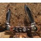 RR058 Couteau Rough Rider Mini Canoe Amber Jigged 2 Lames Acier 440 Manche Os - Livraison Gratuite