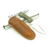 BRAD02 Couteau Bradford Knives Guardian 3 Lame Acier N690 Manche G-10 Green Etui Cuir Made USA - Livraison Gratuite