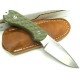 BRAD02 Couteau Bradford Knives Guardian 3 Lame Acier N690 Manche G-10 Green Etui Cuir Made USA - Livraison Gratuite