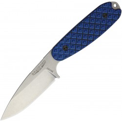 BRAD35S013 Couteau Bradford Knives Guardian 3.5 Lame Acier N690 Manche G-10 Black/Blue Etui Cuir Made USA - Livraison Gratuite