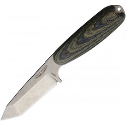 BRAD35T109 Couteau Bradford Knives Guardian 3.5 Tanto Acier N690 Manche Camo Etui Cuir Made USA - Livraison Gratuite