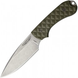 BRAD3FE002A Couteau Bradford Knives Guardian 3 Acier AEB-L Manche Green Etui Cuir USA - Livraison Gratuite