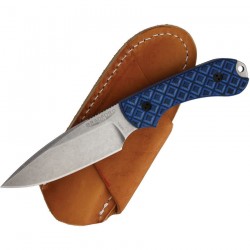 BRAD3FE013A Couteau Bradford Knives Guardian 3 Black/Blue Acier AEB-L Manche Micarta Etui Cuir USA - Livraison Gratuite