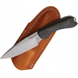 BRAD3FE114 Couteau Bradford Knives Guardian 3 Manche Fibre de Carbone Acier N690 Etui CUir Made USA - Livraison Gratuite