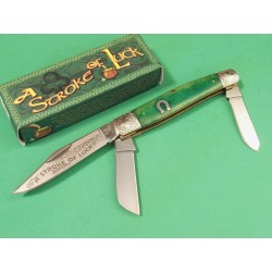 RR1057 Couteau Rough Rider Stockman Stroke of Luck Bone Manche Os Lames Acier 440 - Livraison Gratuite