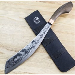 Machette My Parang Duku Chandong 12" Carbone 5160 Manche Bois Etui Nylon Made In Malaysia MYPCDG12 - Livraison Gratuite