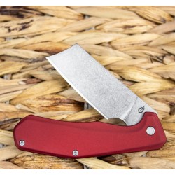 Couteau Gerber Asada Red Lame Acier 7Cr17MoV Manche Aluminium Framelock Clip G1805 - Livraison Gratuite