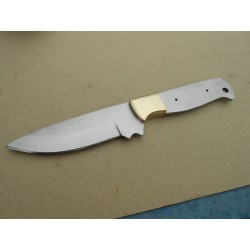 BL133 Lot de 3 Lames A Customiser le Manche Couteau de Chasse Acier Inox Garde Laiton - Livraison Gratuite