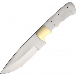 BL134 Lot de 2 Lames A Customiser le Manche Couteau de Chasse Acier Inox Garde Laiton - Livraison Gratuite