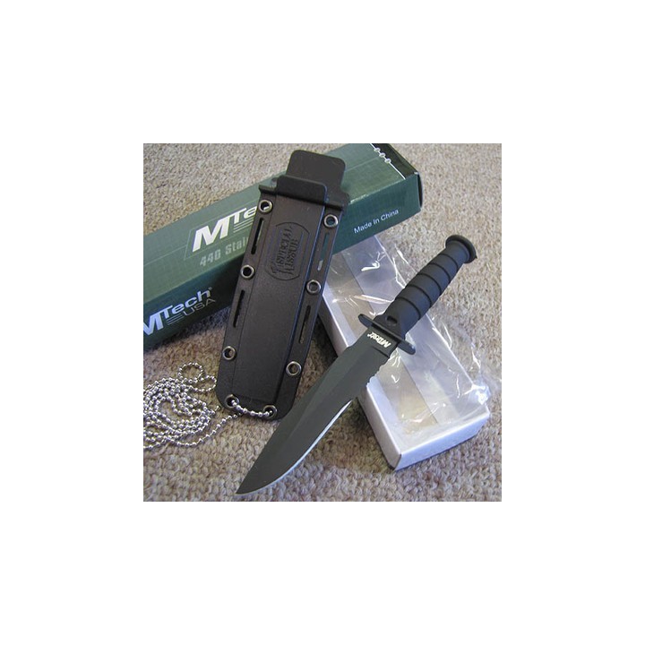 Couteau de Cou Tactical Mini Kabai MTECH Acier 440 Façon Ka-Bar MT632CB - Livraison Gratuite