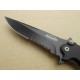 Couteau Remington Sportman FAST Manche Black Lame Acier 440 Serrat Linerlock Clip R18219 - Livraison Gratuite