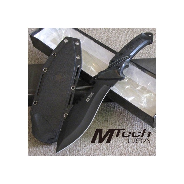 Couteau de Survie Bushcraft Tactical Military Bowie Acier 440 Manche Alu MT2012 - Livraison Gratuite