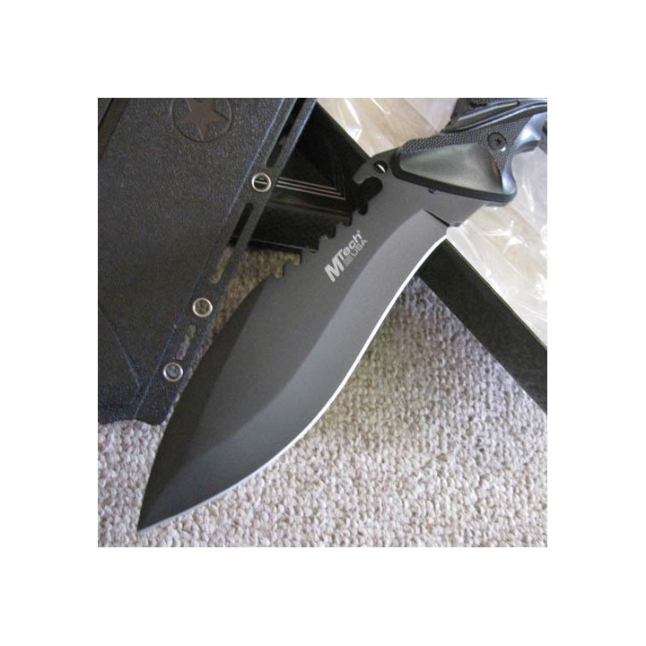 Couteau de Survie Bushcraft Tactical Military Bowie Acier 440 Manche Alu MT2012 - Livraison Gratuite
