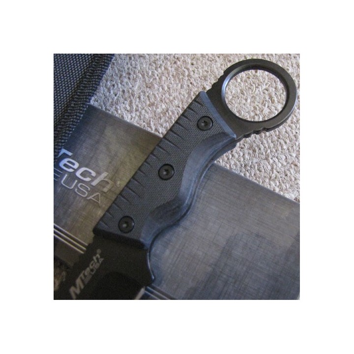 Couteau Rasoir Mtech Lame acier 440 Manche G-10 Etui nylon MT2025B - Livraison Gratuite