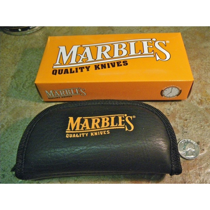Couteau Marbles Jumbo Trapper Couteau de Trappeur  Manche Os 2 Lames Housse Collector MR117 - Livraison Gratuite