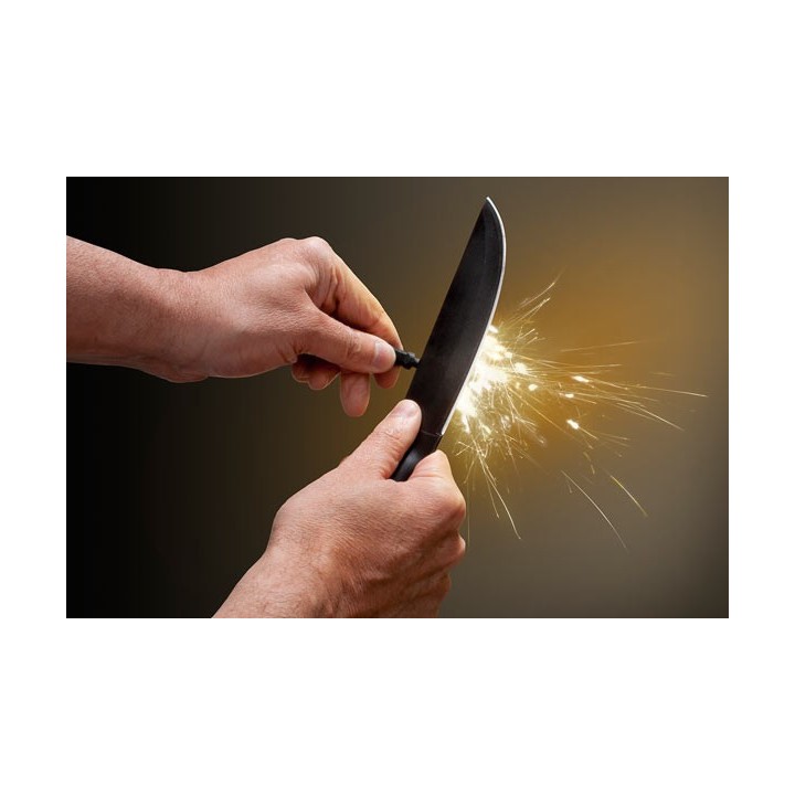 Couteau de Survie Cold Steel Bushman Secure-Ex Firesteel Acier SK-5 + Etui Secure-Ex + Fire Start CS95BUSK - Livraison Gratuite