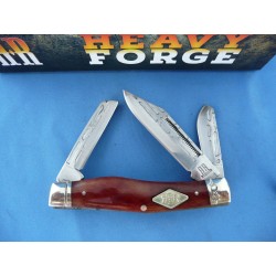 RR1977 Couteau Rough Rider Heavy Forge Stockman Lames Forgées Manche Os - Livraison Gratuite