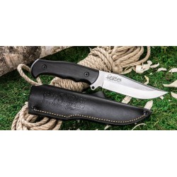 Couteau Kizlyar Caspian Bowie Acier D2 Manche Charme Etui Cuir Made In Russia KK0043 - Livraison Gratuite