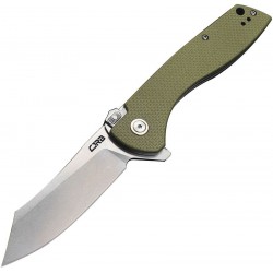 Couteau CJRB Kicker Flipper Green Manche G10 Lame Tanto Reverse Acier D2 Recoil-Lock Clip J1915GN - Livraison Gratuite