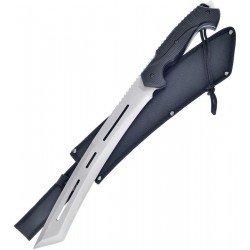 Couteau Machette Frost Cutlery Lame Tanto Acier Inox Manche ABS Etui Nylon FBKH799B - Livraison Gratuite