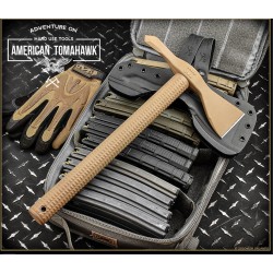 Hachette American Tomahawk Model 1 Tomahawk Coyote Acier Carbone 1060 Etui Kydex Made USA ATC810706 - Livraison Gratuite