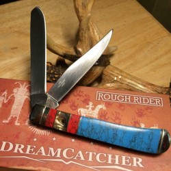 RR1525 Couteau Rough Rider Dreamcatcher Trapper 2 Lames Acier 440 Manche Synthétique - Livraison Gratuite